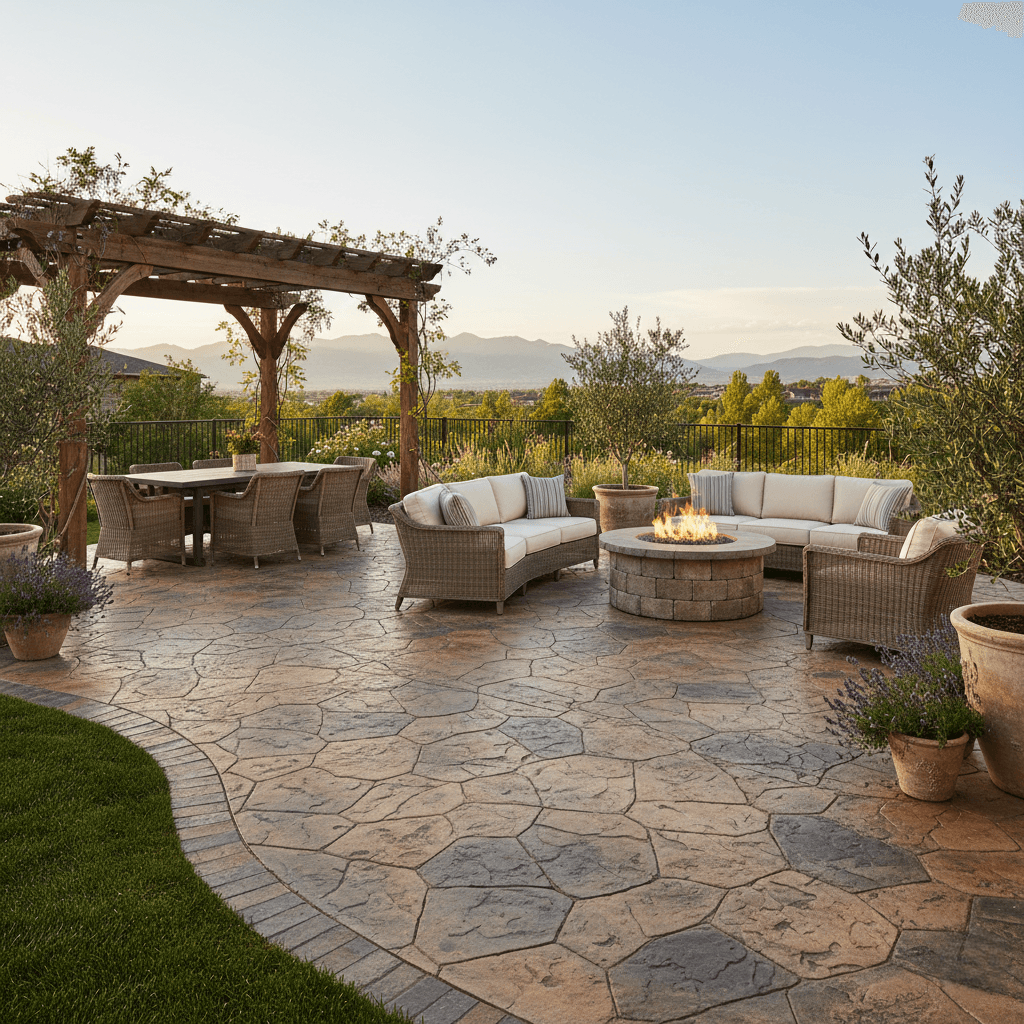 stamped concrete patio south jordan