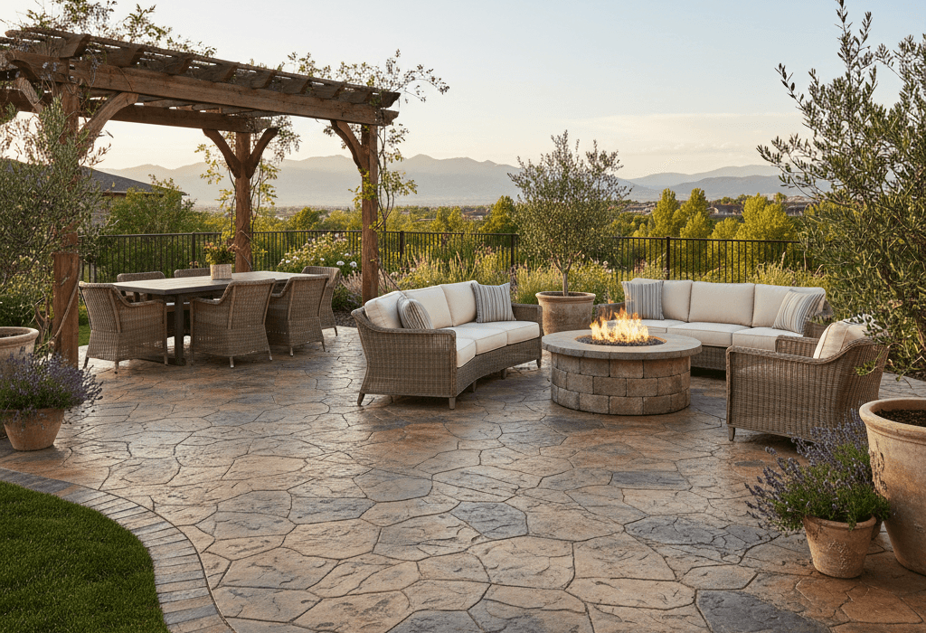 Concrete Patios stamped concrete patio south jordan